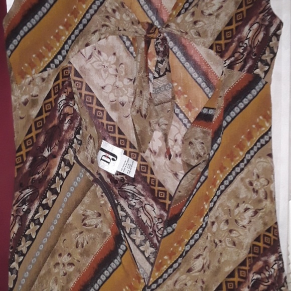 Long Open Tie-Back Earthy dress - Picture 6 of 7